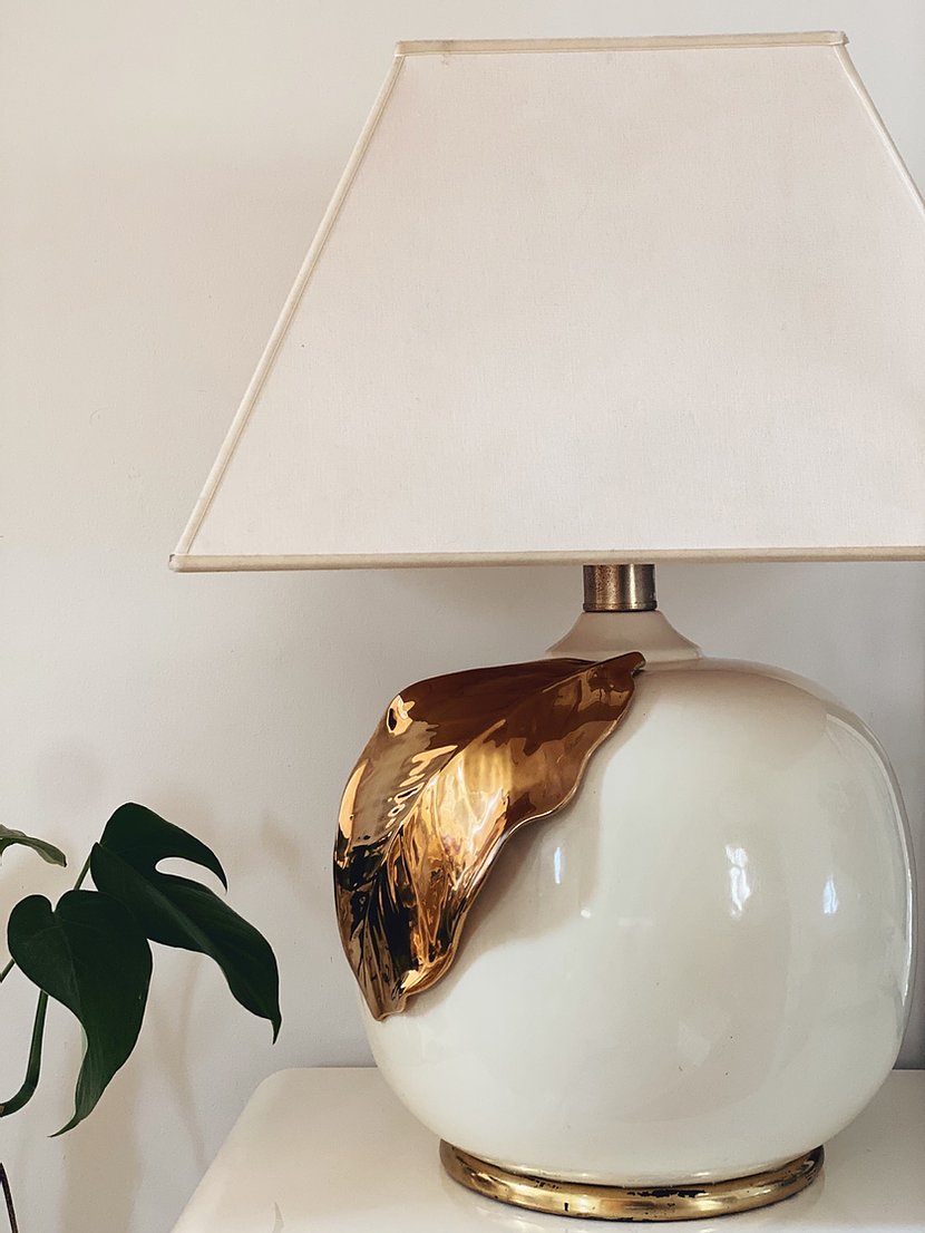 Vintage Brass Shell Shade Floor Lamp, Clam Shaped Floor Reading Lamp -   India