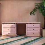 1980s Pink Italian vanity desk