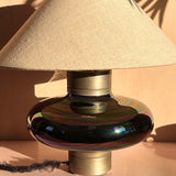 Italian 1960s petrol coloured lamp