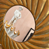 1970s Italian Brass Ripple round mirror