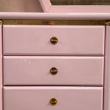 1980s Pink Italian vanity desk