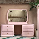 1980s Pink Italian vanity desk