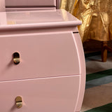 Pair of 1980s pink Italian bedside drawers