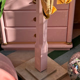 1980s chunky Italian pink coat stand with marble base