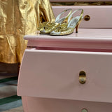 Pair of 1980s pink Italian bedside drawers