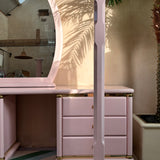 1980s Pink Italian vanity desk