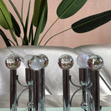 Pair of 1970s Sciolari chrome table lamps